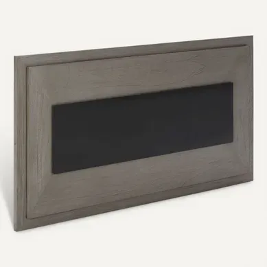 Tête De Lit 160x8x90 Bois Gris/métal Noir