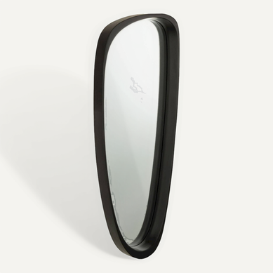 Miroir Mural Noir Bois 33x6,8x79cm Miroir Mural Noir Bois 33x6,8x79cm