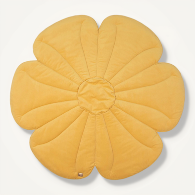 Tapis De Sol Molletonné Bébé Fleurs Jaune 110x110x3cm Tapis De Sol Molletonné Bébé Fleurs Jaune 110x110x3cm