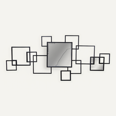 Miroir Mural Design En Métal Noir élégant Miroir Mural Design En Métal Noir élégant