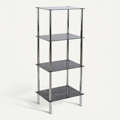 Etagère élégance Marbre Argenté Pour Salle De Bain Chic