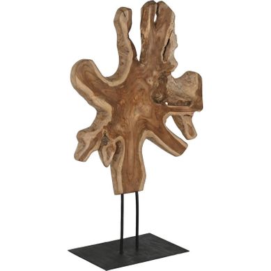 Sculpture Décorative En Teck Et Fer Pour Intérieur élégant