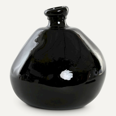 Vase Organique En Cristal Recyclé Noir Style Urbain élégant Vase Organique En Cristal Recyclé Noir Style Urbain élégant
