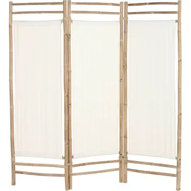 Paravent Tropical 165 x 3 x 175 Cm Bambou Et Coton Naturel Paravent Tropical 165 x 3 x 175 Cm Bambou Et Coton Naturel