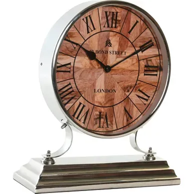 Horloge De Table En Aluminium Argent Style Traditionnel élégant Horloge De Table En Aluminium Argent Style Traditionnel élégant