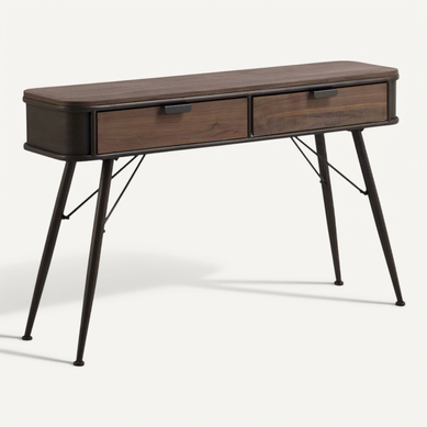 Console Métal Et Bois Esprit Industriel Avec Deux Tiroirs élégants Console Métal Et Bois Esprit Industriel Avec Deux Tiroirs élégants
