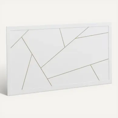 Tête De Lit Blanc Laqué Décor Doré Style Moderne épuré