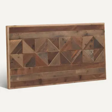 Tête De Lit Bois Recyclé Multicolore Style Naturel Mural Tête De Lit Bois Recyclé Multicolore Style Naturel Mural