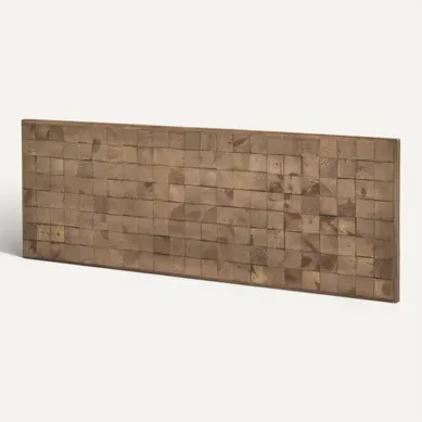 Tête De Lit Bois Naturel Effet Bloc Mural Prêt À Poser
