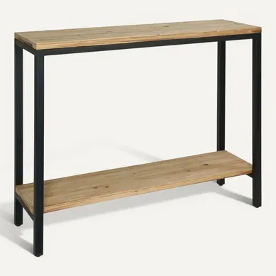Console Bois Et Métal Style Industriel Marron Noir élégance Loft Console Bois Et Métal Style Industriel Marron Noir élégance Loft