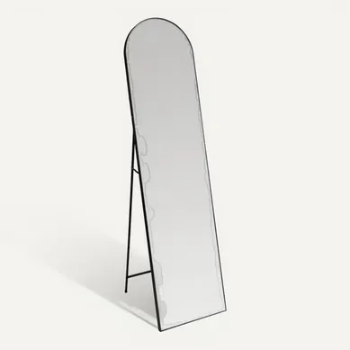 Miroir Sur Pied En Aluminium Noir Design Moderne Pour Chambre