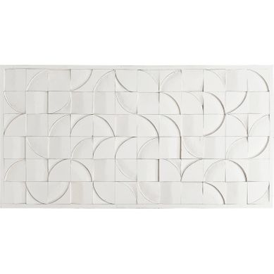 Panneau Mural Sculpté Blanc Design Contemporain En Relief