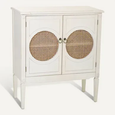 Meuble Recibidor Blanc Antique Métal Et Portes Grillagées élégance Meuble Recibidor Blanc Antique Métal Et Portes Grillagées élégance