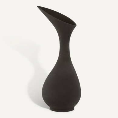 Vase Design Rugueux En Aluminium Noir élégant Pour Salon Vase Design Rugueux En Aluminium Noir élégant Pour Salon