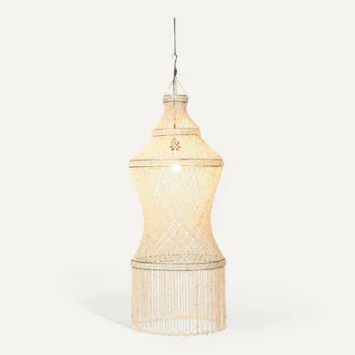 Abat-jour Suspension Naturel En Coquillages Style Bord De Mer