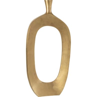 Vase Décoratif En Aluminium Doré Design Contemporain