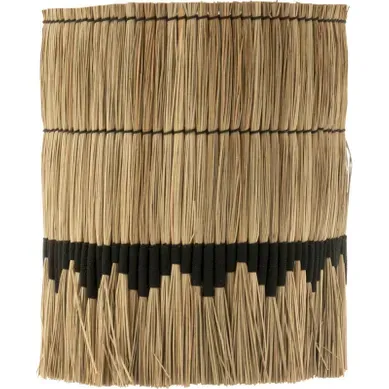 Abat-jour En Rotin Motifs Herbes Naturel Et Noir élégant