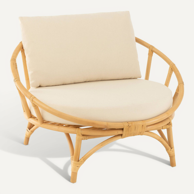 Chaise Rotin Naturel Avec Coussin Blanc élégant Et Confortable Chaise Rotin Naturel Avec Coussin Blanc élégant Et Confortable