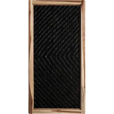 Panneau Décoratif Boho En Rotin Noir Finition Mate