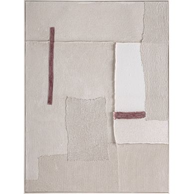 Tableau Contemporain En Toile Blanc Cassé Finition Artisanale - 120 X 160 Cm Tableau Contemporain En Toile Blanc Cassé Finition Artisanale - 120 X 160 Cm