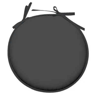 Galette De Chaise Ronde Unie Pop Color 40 Cm Anthracite Galette De Chaise Ronde Unie Pop Color 40 Cm Anthracite