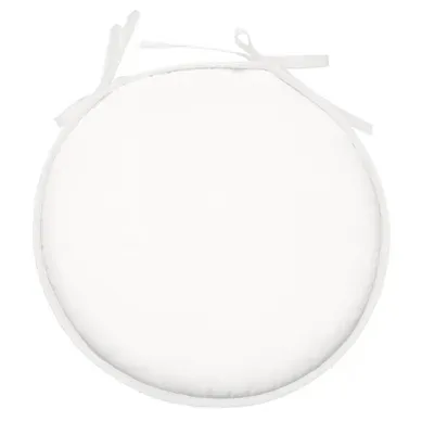 Galette De Chaise Ronde Unie Pop Color 40 Cm Blanc Galette De Chaise Ronde Unie Pop Color 40 Cm Blanc