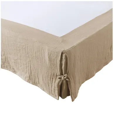 Cache Sommier Gaze De Coton Gaia 140 X 190 Cm Ficelle