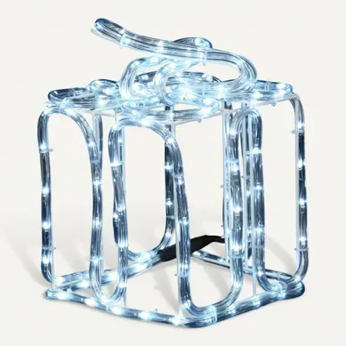 Cadeau De Noël Lumineux 144 LED Décoration Solaire Blanc Froid