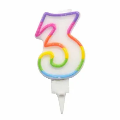 Bougie D'anniversaire Chiffre 3 Bougie D'anniversaire Chiffre 3