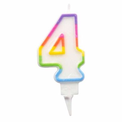 Bougie D'anniversaire Chiffre 4 Bougie D'anniversaire Chiffre 4
