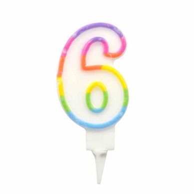 Bougie D'anniversaire Chiffre 6 Bougie D'anniversaire Chiffre 6