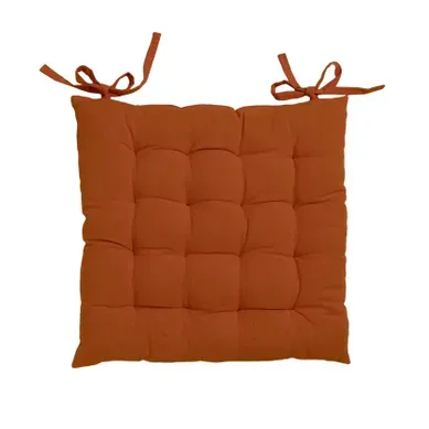 Assise De Chaise Matelassée En Coton 38 X 38 Cm Kalas Terracotta Assise De Chaise Matelassée En Coton 38 X 38 Cm Kalas Terracotta