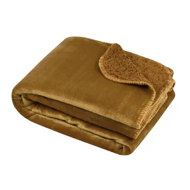 Plaid Uni 180 X 220 Cm Douillet Camel Plaid Uni 180 X 220 Cm Douillet Camel