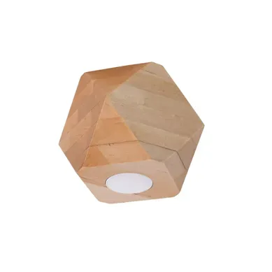 Plafonnier En Bois - Taina - Bois Naturel - Ip20 - Max 10w LED - Gu10 - Style Scandinave