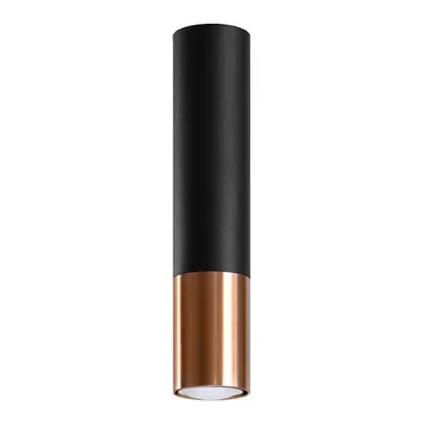 Plafonnier En Acier - Luminous - Noir/cuivre - Ip20 - Max 10w LED - Gu10 - Style Moderne