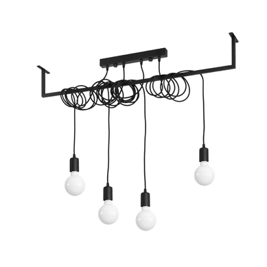 Lustre En Tissu/acier - Noir - Ip20 - Max 15w LED - E27 - Style Moderne