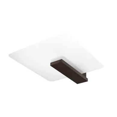 Plafonnier En Bois/verre - Leonis - Wengé - Ip20 - Max 15w LED - E27 - Style Scandinave