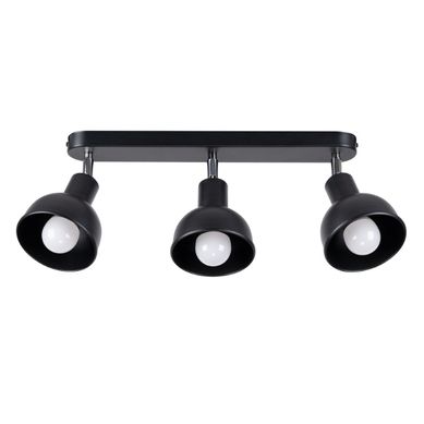 Plafonnier En Acier - Elara - Noir - Ip20 - Max 15w LED - E27 - Style Grenier