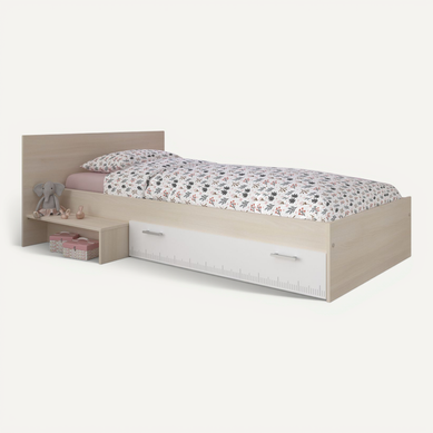 Lit Enfant Avec Tiroir Et Marche Bicolore 90x200 Lit Enfant Avec Tiroir Et Marche Bicolore 90x200