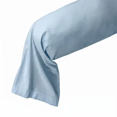 Taie De Traversin Coton Lavé Bleu Ciel 140 Cm Taie De Traversin Coton Lavé Bleu Ciel 140 Cm