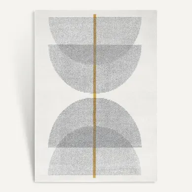 Tapis 200x290 cm VINCE Jaune vue de face
