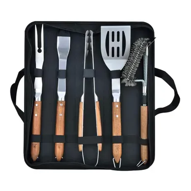 Set De 5 Ustensiles De Barbecue - "sève" Set De 5 Ustensiles De Barbecue - "sève"