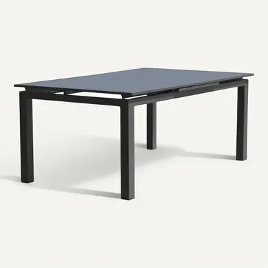 Table De Jardin Rectangulaire Extensible - Anthracite - Aluminium - 10 Pers - 180/240x100 Cm - Miami Table De Jardin Rectangulaire Extensible - Anthracite - Aluminium - 10 Pers - 180/240x100 Cm - Miami