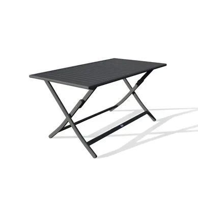 Table De Jardin Pliante En Aluminium - Gris Anthracite - Marius Table De Jardin Pliante En Aluminium - Gris Anthracite - Marius