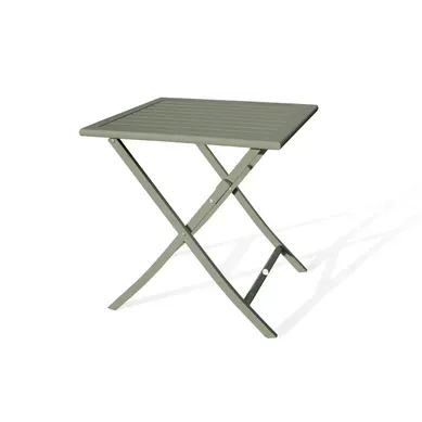 Table De Jardin Carrée Pliante En Aluminium - Kaki - Marius Table De Jardin Carrée Pliante En Aluminium - Kaki - Marius