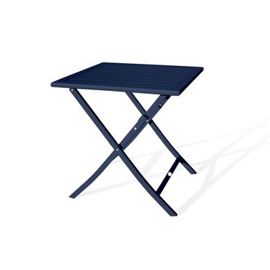 Table De Jardin Carrée Pliante En Aluminium - Bleu Marine - Marius Table De Jardin Carrée Pliante En Aluminium - Bleu Marine - Marius