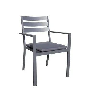 Fauteuil De Jardin Empilable En Aluminium - Gris Anthracite - Pelosa Fauteuil De Jardin Empilable En Aluminium - Gris Anthracite - Pelosa
