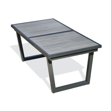 Table De Jardin 10 Places En Aluminium Et Plateau Céramique - Gris Anthracite - Olhos