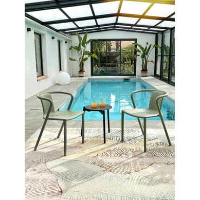 Fauteuil De Jardin Empilable En Polypropylène - Vert Olive - Diego