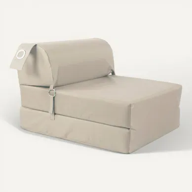 Chauffeuse L.75 cm 2 IN 1 Taupe Chauffeuse L.75 cm 2 IN 1 Taupe vue 3/4
